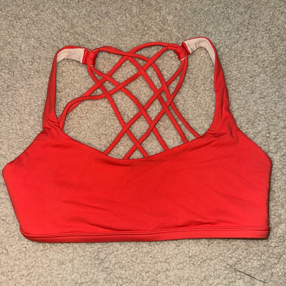 Lululemon Athletica Orange Free to be Wild Sports Bra